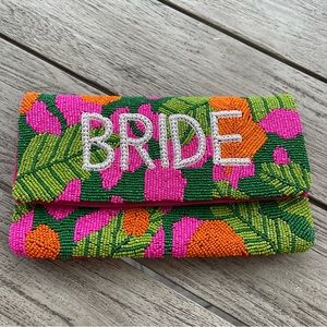 Bride Beaded Hideaway Chain Strap Clutch Bag